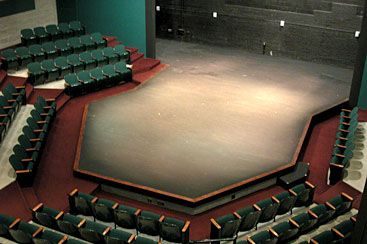 thrust Outdoor Stage Ideas, Blackbox Theatre, Thrust Stage, Black Box Theater, Drama Studio, Theatre In The Round, Lizzie Borden, Drama Stage, The Glass Menagerie