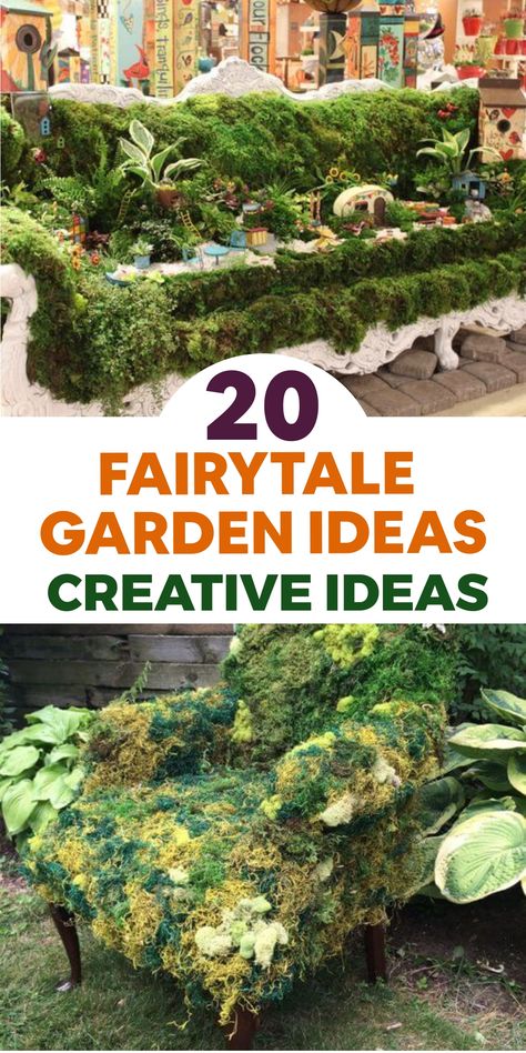 Discover a world of wonder with these mesmerizing fairytale garden inspirations that will turn your outdoor area into a charming sanctuary reminiscent of tales. Infuse magic into your garden by crafting a hidden fairy realm filled with shimmering lights, vibrant blossoms, and dainty fairy abodes nestled within the foliage, adding a whimsical touch to your space. Hidden Fairy Garden, Fairytale Garden Ideas, Magical Garden Fairytale, Modern Mailbox Diy, Diy Cat Hammock, Diy Stairs Makeover, Diy Hat Rack, Diy Kitchen Cabinets Makeover, Mailbox Garden