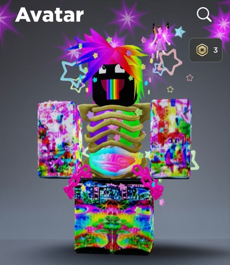 Rainbow Roblox Avatar, Oddcore Roblox Avatars, Kidcore Roblox Avatar, Scenecore Roblox Avatar, Decora Roblox Avatar, Scene Roblox Avatar, Roblox Items, Y2k Emo, Venom Art