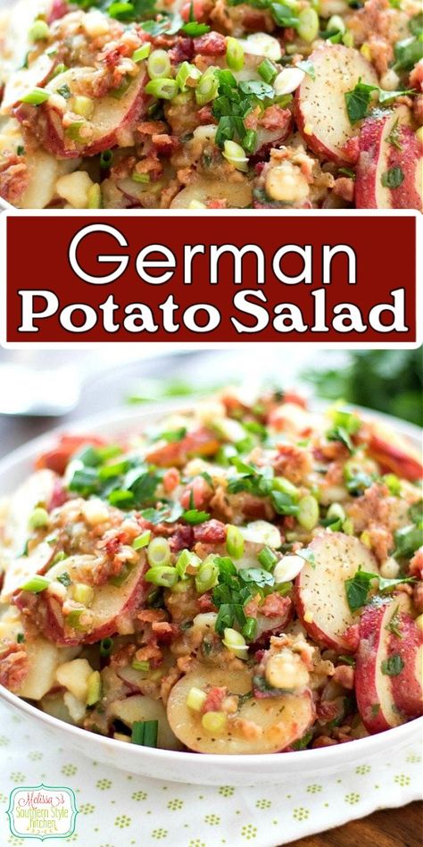 German Potato Salad Tater Salad, German Schnitzel, German Potato Salad Recipe, Melissas Southern Style Kitchen, Best Potato Recipes, Potato Salads, Recipes Bbq, Classic Potato Salad, Pinterest Christmas