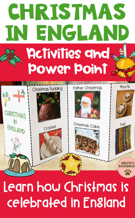 Christmas In England Foldable Book England Activities, Christmas In England, Concertina Book, English Christmas, Christmas Around The World, Christmas Activities For Kids, Preschool Christmas, Preschool Themes, Art Activities For Kids