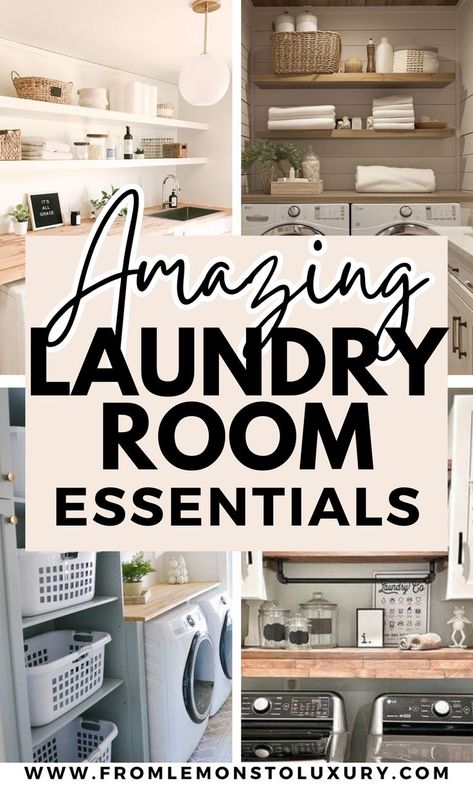 laundry room essentials Small Space Laundry Room, Small Space Laundry, Room Essentials List, Laundry Room Essentials, Organization Laundry Room, Organization Laundry, Decor Checklist, Laundry Makeover, Room Checklist