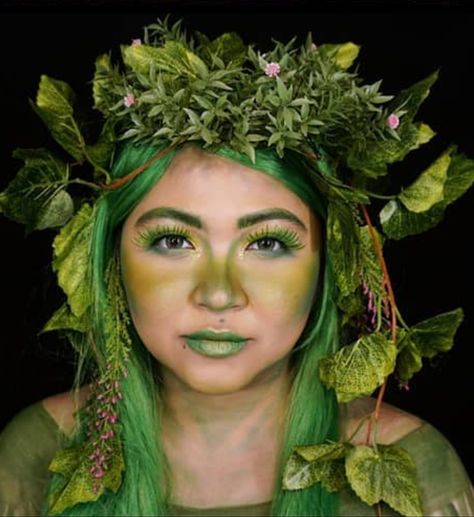 Mother Nature Makeup, Frozen Makeup, Nature Makeup, Mother Nature, Natural Makeup, Dreadlocks, Google Search, Halloween, Hair Styles