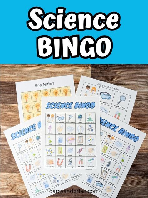 Biology Games, Science Games For Kids, Kids Fathers Day Crafts, Science Printables, Free Bingo Cards, Bingo For Kids, Science Boards, Science Week, Science Games