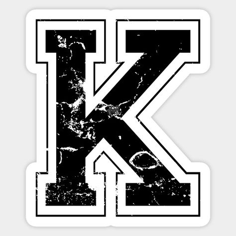 Initial Letter K Black Jersey Sports Athletic Player K Letter Images Aesthetic, Initial K Aesthetic, The Letter K Aesthetic, K Initial Wallpaper, Intial K, Black Flowers Wallpaper, Diy Embroidery Shirt, Wallpaper Wa, Aesthetic Letters