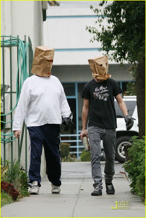 Shia LaBeouf: Paper Bag Head | shia labeouf paper bag head 09 - Photo Paper Bag Photoshoot, Paper Bag Mask Aesthetic, Bag Head Drawing, Paper Bag Head Aesthetic, Paper Bag Head, Paper Bag Mask, Shia Labeouf Nike Cortez, Shia Labeouf Running, Strike Ideas