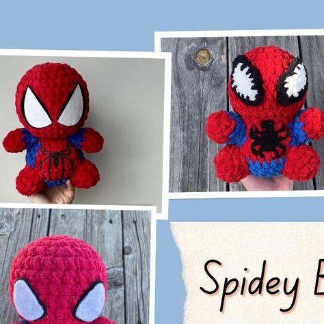 Belle💜 on Instagram: "It’s finally here!!! Introducing the FREE Spidey Baby pattern by @stitchin_belle @nerdygirlcrochets and @mad.dycrafts , aka Peter 1, Peter 2 and Peter 3 🤪 - It was such a joy working as a team on this pattern and we hope you all enjoy it just as much as we do! Be sure to tag us in your makes so we can share them, we’d love to see your Spider babies!! - And a special thank you to our lovely testers💜 @snugglesnwhiskers  @sunnyskiescrochet  @sparetime.stitches  @crochetbysmurf  @dinodreamscrochet  @house.of.horrors.crochet  @yarn.buddies.by.evie  @littleyarnbakery  @questsandnotions  @nocturnecat.crochet  @crochetcraftsbyemily  @bearandbugzcreations  - - - #smallbusiness #smallbusinessowner #smallbusinesssupport #stitchinbelle #crochet #amigurumi #amigurimitoys #amigu Spidey And Friends Crochet, Crochet Stuffy, Amigurumi Characters, Working As A Team, Crochet Flamingo, House Of Horrors, Spider Baby, Peter 3, Baby Pattern