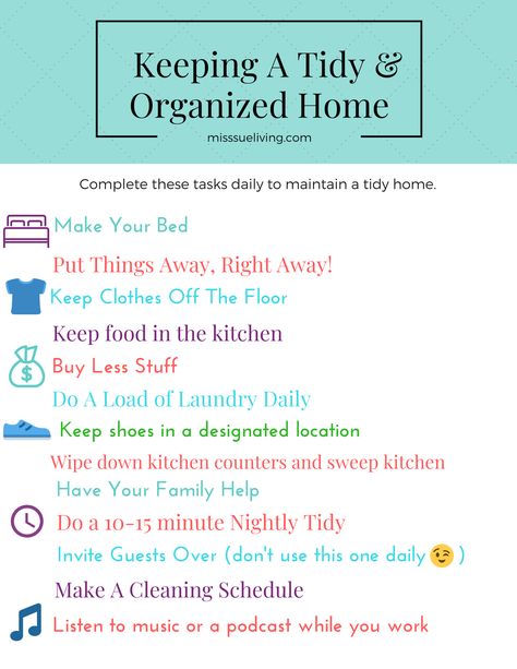 Tidy Room Tidy Mind, Life Changing Magic Of Tidying Up, Tidy House Tidy Mind, The Life Changing Magic Of Tidying Up, How To Keep Your House Clean While Working Full Time, Free Printable Cleaning Schedule, Clean Routine, Free Printable Cleaning, Fly Lady