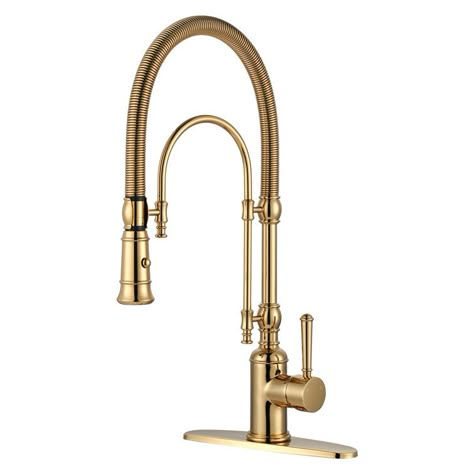 Pull Out Gooseneck High-Arc Kitchen Faucet Gold Kitchen Faucet, High Arc Kitchen Faucet, Small Galley Kitchen, Gold Faucet, Kitchen Faucet With Sprayer, Brass Kitchen Faucet, Black Kitchen Faucets, Single Handle Kitchen Faucet, Brass Kitchen