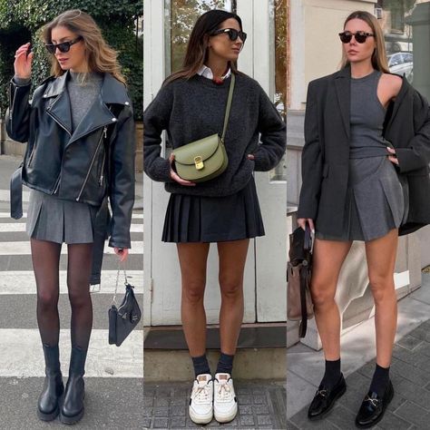 30 beautiful enhancing styles for women Black Mini Skirt Outfit Ideas, Black Outfit Skirt, Summer Outfits Layout, School Skirt Outfits, Mini Skirt Outfit Ideas, Gray Skirt Outfit, Black Mini Skirt Outfit, Skirt Outfits Aesthetic, Outfit Ideas For School