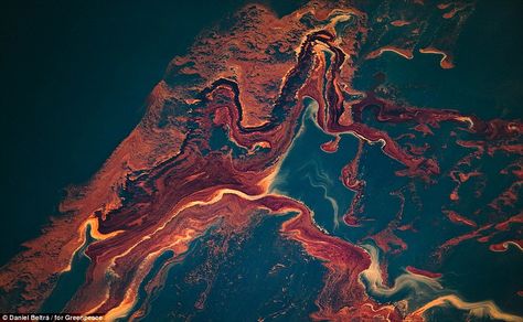 Aerial view of oil leaked into the Gulf of Mexico. After the Deepwater Horizon platform sank on the 22nd April 2010, it began a spill that released over 60,000 barrels of crude oil every day for the next three months Deep Water Horizon, Sea Pollution, Deepwater Horizon Oil Spill, Water Horizon, Oil Pollution, Deepwater Horizon, Coastal Birds, Ocean Pollution, Ocean Canvas