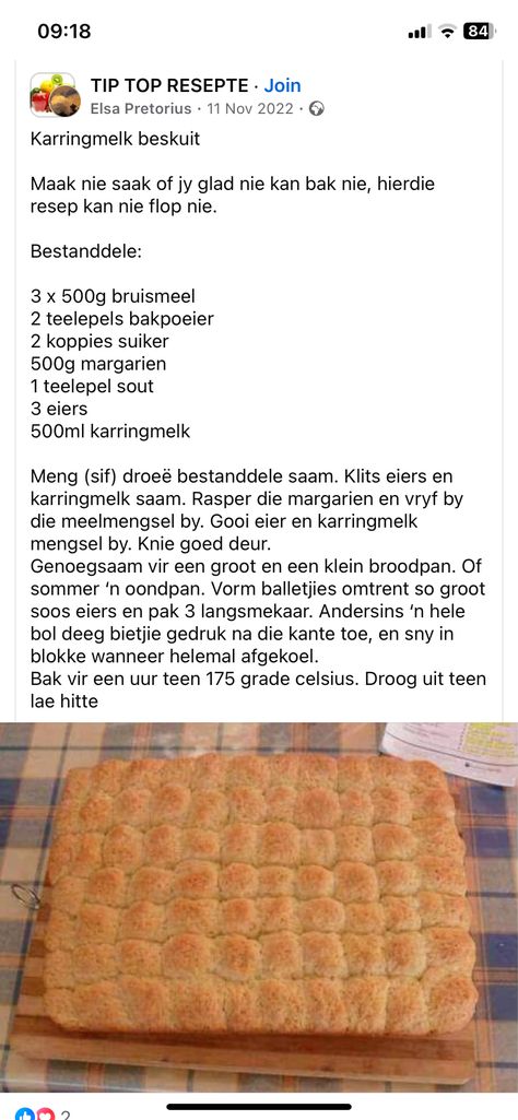 Anys Beskuit Resep, Karringmelk Beskuit, Choc Pie, Beskuit Resepte, Homemade Ice Cream Recipes Machine, Rusk Recipe, Breakfast Bars Healthy, Ice Cream Recipes Machine, Bars Healthy