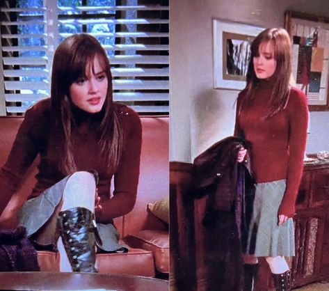 Rory Gilmore Red Outfit, Rory Gilmore Season 7 Outfits, Rory Gilmore Season 5 Outfits, Rory Gilmore Fashion Outfits, Rory Gilmore Outfits College, Rory Gilmore Red Sweater, Rory Gilmore Season 4 Outfits, Rory Gilmore Inspired Outfits Summer, Rory Gilmore Season 6 Style