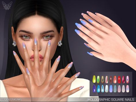 The Sims 4 Nails, Sims Nails, Sims 4 Cc Nails, Cc Nails, Sims 4 Nails, Sims 4 Tsr, Sims 4 Studio, Nails Neon, The Sims 4 Pc