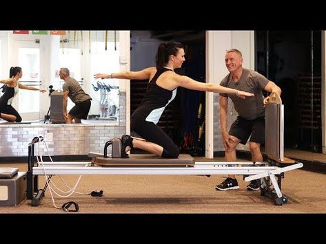 Pilates Ideas, Reformer Exercises, Tv Workouts, Cardio Pilates, Pilates Reformer Exercises, Pilates Exercises, Reformer Pilates, Full Workout, Medicine Book