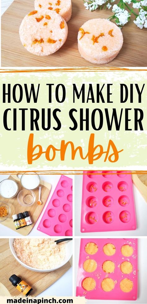 DIY Shower Steamers! Are you ready to enjoy a luxurious spa experience right at home? Use your favorite essential oils to make inexpensive shower bombs. Place them on the floor of your shower and enjoy the benefits of aromatherapy in your shower with this fool-proof DIY shower steamer recipe. #showermelts #showersteamers #showerbombs #essentialoilrecipes Shower Steamer Recipe, Shower Steamers Diy, Shower Fizzies, Bombe Recipe, Bath Bomb Recipes, Steamer Recipes, Sweet Orange Essential Oil, Diy Shower, Diy Scrub