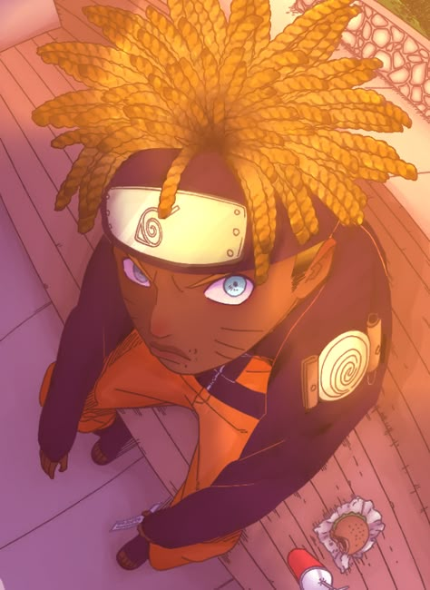 Naruto Black Edit, Naruto Black Characters, Black Naruto Pfp, Blasian Naruto, Afro Pfps, Black Naruto Characters, Black Sasuke, Icon Afro, Black Naruto