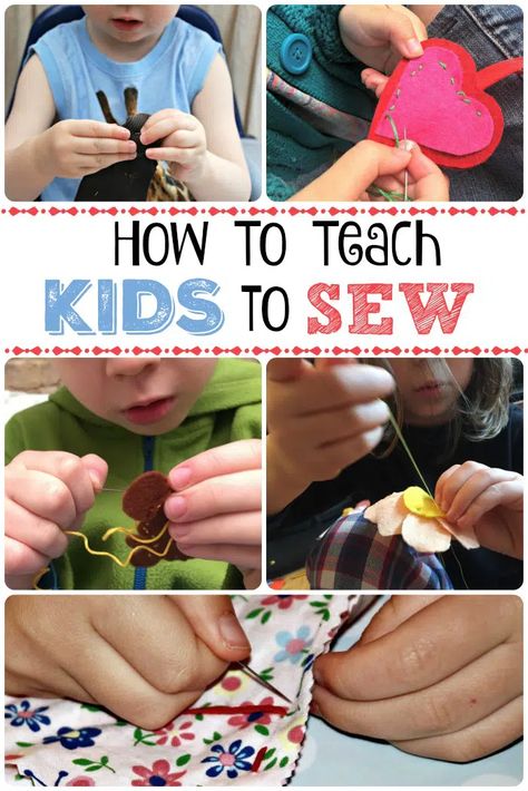 Teaching Sewing, How To Teach Kids, Beginner Sewing Projects Easy, Sewing Projects For Kids, Teach Kids, Sewing Lessons, Sewing Skills, Sewing Projects For Beginners, Easy Sewing Projects