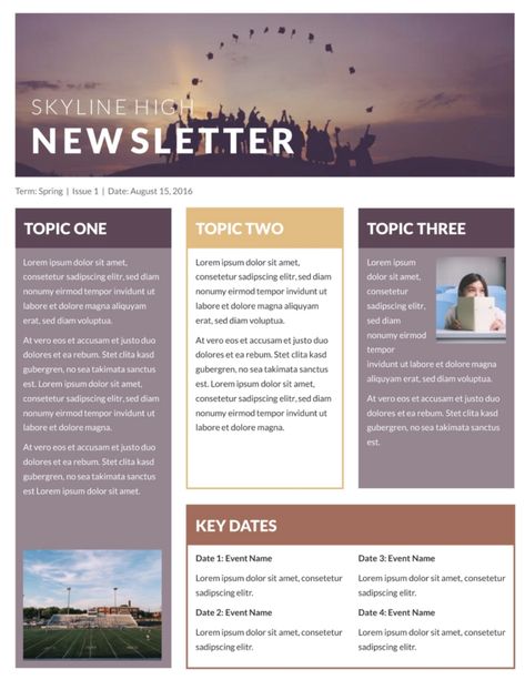 Best Newsletter Design Ideas to Inspire You School Newsletter Template Free, Newsletter Templates Word, Email Newsletter Inspiration, Newsletter Design Layout, Newsletter Design Inspiration, Newsletter Design Templates, Monthly Newsletter Template, Newsletter Examples, Newsletter Template Free