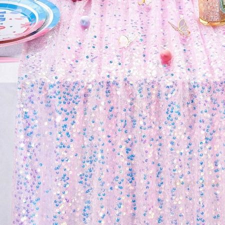 Iridescent Sequin Table Runner 12 x 72 Inch GlitterTable Runner for Wedding Birthday Party Baby Shower Decor Product Specification Brand:Nanaborn Material: Polyester Fiber Size: 1272IN(30183CM) Color:Pink/Purple Package Includes: Iridescent Sequin Table Runner1 The appearance design of our Table Runner is as beautiful and dazzling as a mermaid's glittering sequins. The dense round sequins can refract different lights under lights or sunlight, creating a romantic atmosphere and scene that will at Wedding Dining Table, Balloon Glow, Birthday Party Table Decorations, Wedding Dining, Fairy Garden Birthday Party, Birthday Party Table, Sequin Table Runner, Sequin Table, Romantic Table