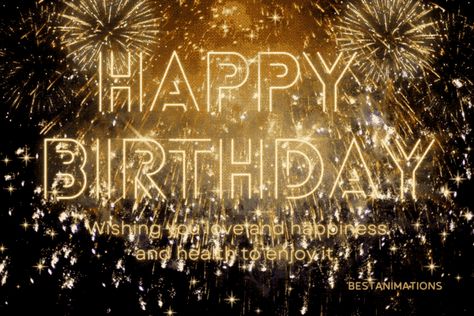 Designer golden fireworks for Happy Birthday gif wishes. Thank you for sharing my Birthday gifs! Happy Birthday Fireworks Gif, Gif Happy Birthday Wishes, Happy Birthday Wishes Gif, Gif Happy Birthday, Happy Birthday Humorous, Happy Birthday Fireworks, Gold Fireworks, Birthday Fireworks, Happy Birthday Calligraphy