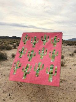 Free Saguaro Cactus Quilt Pattern – Quilting Cactus Quilt, Accuquilt Quilts, Southwest Quilts, Western Quilts, Tree Quilts, Simple Quilt, Scrap Busters, Flower Quilts, Quilt Tutorial