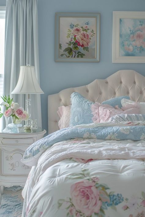 Baby Blue Bedroom Ideas, Women Room Ideas, Mint Green Room, Feminine Bedroom Ideas, Enchanted Bedroom Ideas, Feminine Bedroom Design, Women Room, Design A Bedroom, Bedroom Wall Decor Ideas