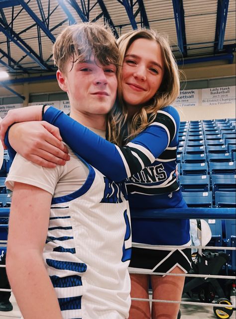 #basketball #sports #vsco #boyfriend #cheer #bffgoals Basketball And Cheer Couples, Basketball Cheerleader Couple, Cheer And Basketball Couples Pictures, Cheerleader And Basketball Player Couple, Basketball Boyfriend Goals, Basketball And Cheerleader Couple, Cheer Boyfriend, Sports Boyfriend, Basketball Bf