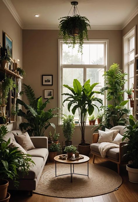 Small Living Room Rug, Small Apartment Plants, Living Room Without Tv, Tiny Living Room Ideas, Living Room Plants Decor, Tiny Living Room, Stylish Living Room Ideas, Small Living Room Layout, Minimalist Living Room Design