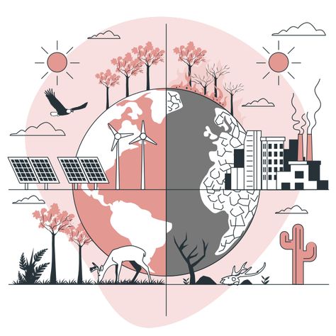 Climate Changing Illustration, Climate Illustration, Visualising Data, Environmental Economics, Climate Changing, Climatic Change, Dog Design Art, Climate Adaptation, Human Environment