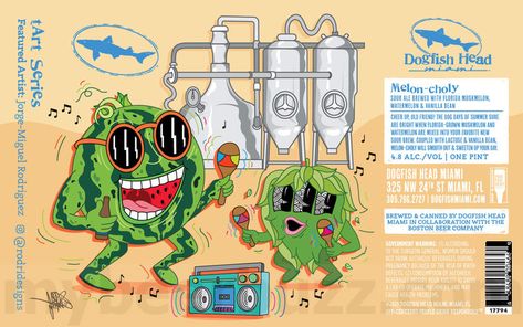 Dogfish Head, Beer Label Design, Nitro Cold Brew, Beer Labels, Bud Light, Beer Label, Brewing Company, Miami Fl, Coffee Brewing