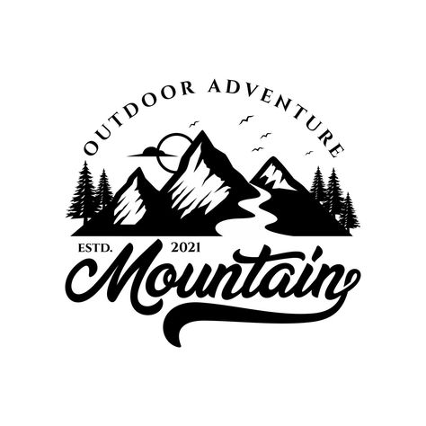 Logo Montagne, Mountains Logo, Adventure Logo Design, Adventure Logo, Logo Desing, Branding 101, Mountain Logos, Silly Photos, Travel Logo