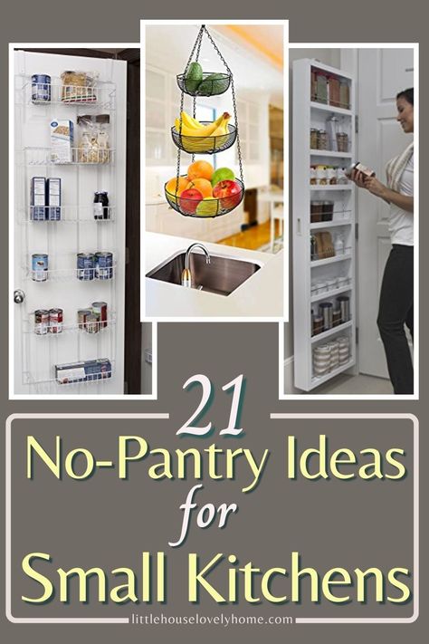 Organize Your Kitchen Without a Pantry: Budget-Friendly Solutions! Click now to find clever storage tricks and follow us for more brilliant kitchen ideas! Organize Kitchen Without Pantry, Kitchen Food Storage Ideas No Pantry Cabinet, Pantry Alternatives Small Spaces, Food Storage Ideas No Pantry, No Kitchen Pantry Storage Solutions, No Pantry Solutions Apartment, Kitchen Food Storage Ideas No Pantry, No Pantry Solutions Kitchens, Open Pantry Shelving