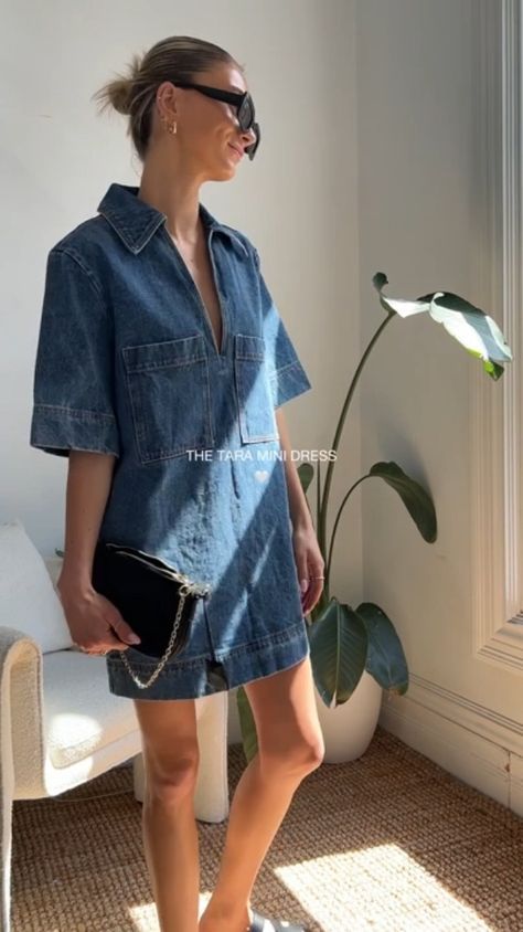 Buy Fisoew Womens Denim Shirt Dress Summer Collared V Neck Mini Casual Jean Dresses with Pockets Blue and other Casual at Amazon.com. Our wide selection is elegible for free shipping and free returns. Shirt Dress Mini, Denim Shirt Dress Women, Jean Dresses, Blue Jean Dress, Blue Denim Dress, Shirt Dress Summer, Dresses With Pockets, Womens Denim Shirt, Womens Denim