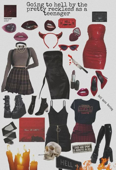 Demoncore Aesthetic Outfits, Vampy Aesthetic Outfit, Devilcore Outfits, Demoncore Outfits, Devilcore Aesthetic Outfit, Aries Outfits, Mood Clothes, Under Your Spell, Downtown Outfits