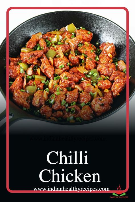 This Chilli Chicken is an epic holiday, game day & a party appetizer you need in your Indian-Chinese recipe repertoire! These crispy & tender chicken bites are tossed in an addictively delicious hot, sweet and tangy chili sauce. Chicken Appetizer, Chinese Appetizers, Chilli Chicken Recipe, Chili Chicken, Sweet And Spicy Sauce, Chicken Appetizers, Chilli Chicken, Crispy Fried Chicken, Cooking Recipes Healthy