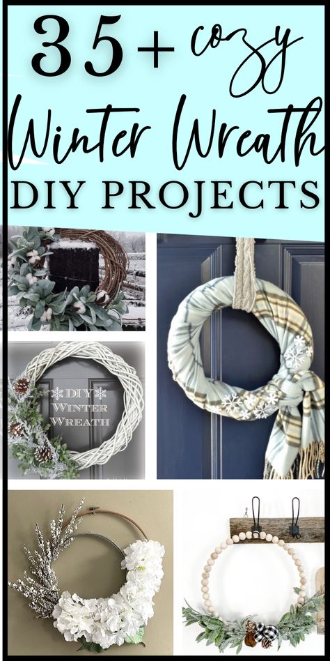 Are you looking for a winter wreath DIY? Here are 35+ Winter DIY wreaths that are just stunning for seasonal decor! These simple wreath ideas are perfect to transition from Christmas to winter decor, and will leave you feeling cozy and call all winter! Ideal for farmhouse, modern farmhouse and rustic home decor styles! Keep your front door festive with one of these handmade wreath ideas for winter - non Christmas decor can still be fun!