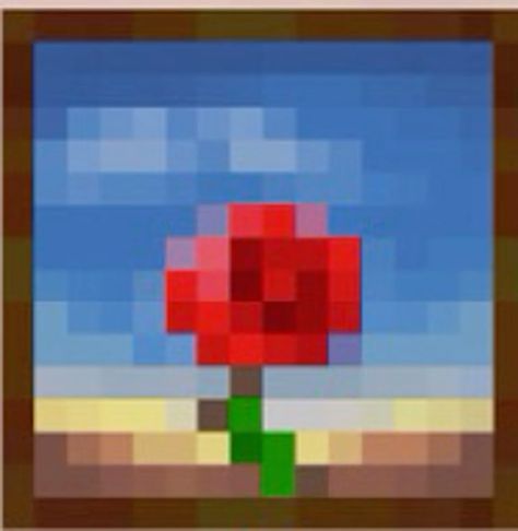 Minecraft Painting Pixel Art, Minecraft Rose, Minecraft Art Ideas, Minecraft Painting, Cute Minecraft, Minecraft Tutorial, Minecraft Art, Rose Painting, Map Art