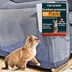 Amazon.com : Anti Cat Scratch Furniture Protector, 10 Pack, Cat Couch Protector, Couch Protector for Cats, Furniture Protectors from Cats, Couch Cat Scratch Protector (10 Pack + 50 Twist Pins) : Pet Supplies Cat Couch Protector, Cat Scratching Furniture, Cat Couch, Couch Protector, Cats Furniture, Furniture Scratches, Cat Scratch, Cat Bed Furniture, Furniture Slipcovers