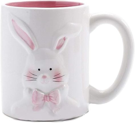 Amazon.com: ZaH Easter Bunny Coffee Mug Easter Decoration Gift for Kids Boys Girls - Ceramic Mug Cup 12oz (Rabbit 2) : Home & Kitchen 3d Bunny, Rabbit Pattern, Coffee Decor, Pink Bunny, Rainbow Sprinkles, Cancellation Policy, Easter Decoration, Easter Holidays, Cute Mugs