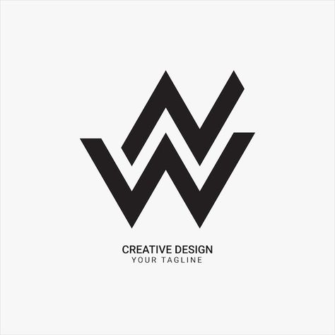 Nw Logo, Unique Logo Design, Initial Monogram, Streetwear Clothing, Modern Branding, Unique Logo, Monogram Logo, Monogram Initials, Black Logo