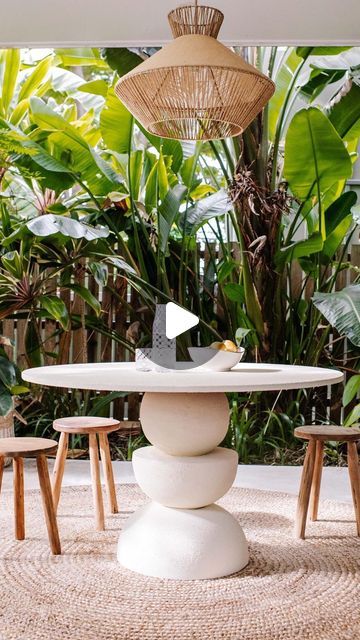 Geneva Vanderzeil on Instagram: "Making a sculptural outdoor table 🌿. If the assignment was to look utterly insane at Bunnings while I stacked these pots on top of each other to test for the design and look, then yes, I understood it lol. But seriously, I still am so so in love with this Anthropologie dupe outdoor table and I can’t help but smile every time I see it. I hope you don’t mind this throw back video, but this is a little sign to go try it for yourself if you have some time :)" Thrift Flip, Flipping Furniture, Projects Diy, My Eyes, Geneva, Outdoor Table, The Things, See It, To Look