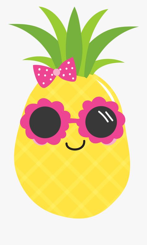 Pineapple Pictures, Fiesta Tropical, Graphic Design Brochure, Pool Birthday, Cute Pineapple, Birthday Party Theme Decorations, Pool Birthday Party, Kitty Games, Kawaii Doodles