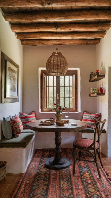 Hacienda Style Kitchen 24 Ideas: Transform Your Space with Spanish Colonial Charm Spanish Breakfast Nook, Spanish Style Small Homes, Spanish Colonial Modern, Colorful Tile Backsplash, Spanish House Interior, Spanish Revival Decor, Spanish Revival Kitchen, Sink Styles, Hacienda Style Kitchen