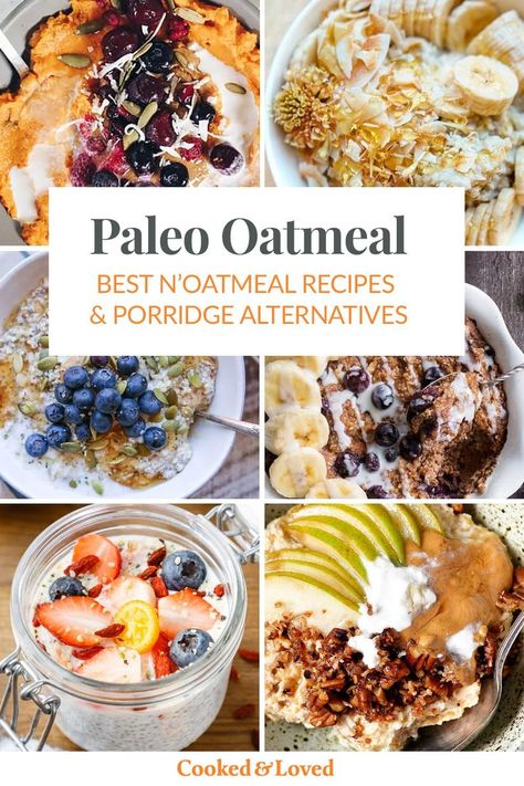 Top 15 Paleo Oatmeal Recipes & Porridge Alternatives Oatmeal Porridge Recipes, Paleo Overnight Oats, Paleo Porridge, Paleo Cereal, Paleo Oatmeal, Paleo Pumpkin Spice, Paleo Protein Powder, Morning Oats, Paleo Zucchini