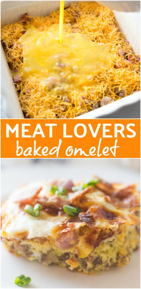 Meat Lovers Baked Omelet - Family Fresh Meals - Baked Omelette, Baked Omelet, Omlet Recipes, Omelette Recipe Easy, Breakfast Meat, Carnivore Recipes, Keto Carnivore, Family Fresh Meals, Omelette Recipe