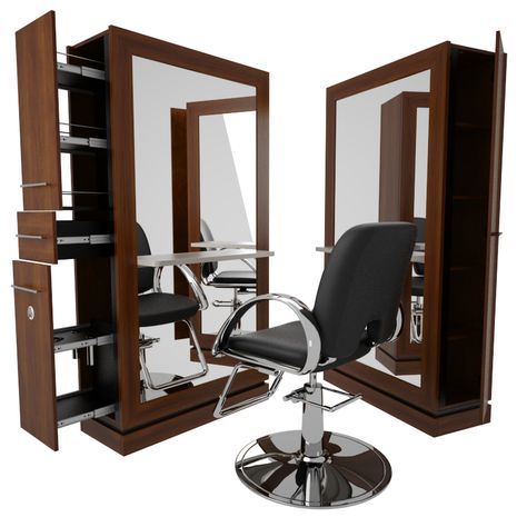 Barber Shop Design, Salon Decor Studio, Shop Design Ideas, Residential Architecture Apartment, Barber Shop Interior, Hairdressing Chairs, Salon Suites Decor, Barbershop Design, Salon Stations