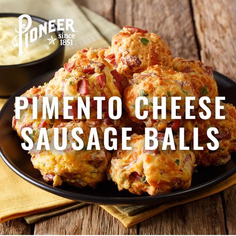 Pimento Cheese Muffins, Sausage Balls Pimento Cheese, Pimento Cheese Bites, Pimiento Cheese Sausage Balls, Recipes With Pimentos, Sausage Balls With Pimento Cheese, Fried Pimento Cheese Balls, Pimento Cheese Sausage Balls, Pimento Cheese Biscuits