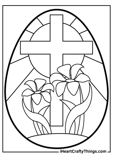 Easter Coloring Pages Printable, Easter Religious Crafts, Free Easter Coloring Pages, Catholic Easter, Cross Coloring Page, Easter Coloring Sheets, Corpus Domini, Easter Sunday School, Jesus Coloring Pages