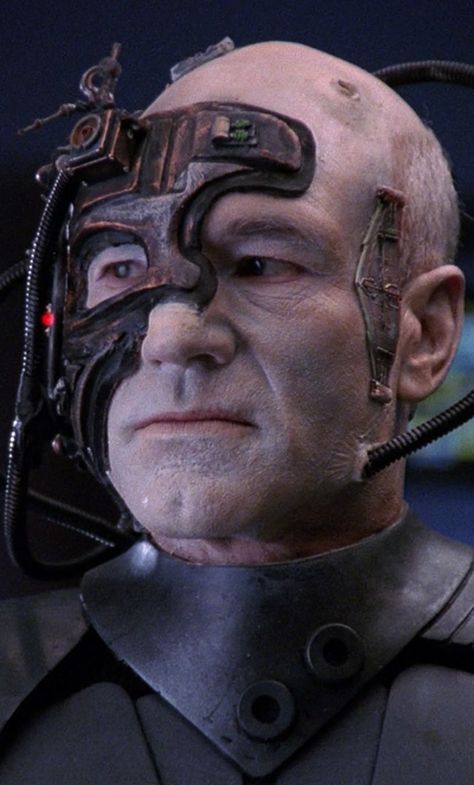 From the We Are Borg Assimilation Archive Locutus Of Borg, Star Trek Borg, Star Trek Picard, Star Trek 1, Star Trek 1966, Science Fiction Series, Star Trek Tv, Star Trek Series, Star Trek Images